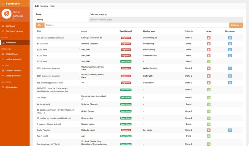BoekMee demo screenshot 2